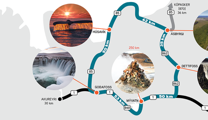 Private Guided luxury Diamond Circle Tour from Akureyri 