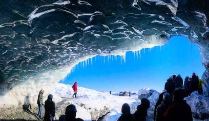 2-Day South Coast Tour w/HOTEL | Blue Ice Cave, Jokulsarlon, Black Beach & Waterfalls