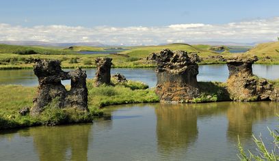 Deutschsprachiger Landausflug zum Góðafoss & Mývatn ab Akureyri in Kleingruppe