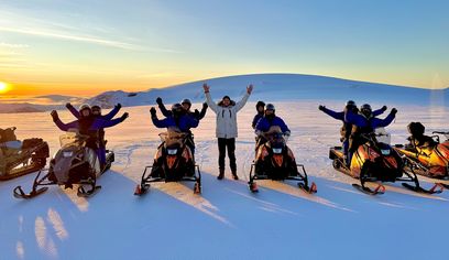Snowmobile on Langjökull Glacier from Husafell (optional pick up from Reykjavik)
