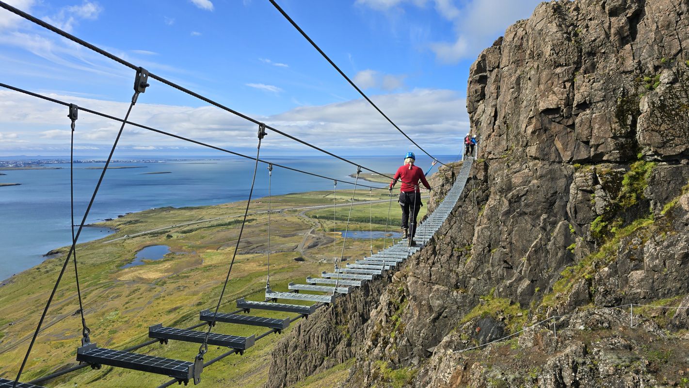 Fálkaklettur Via Ferrata close to Reykjavik, photo 16 of 17
