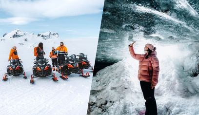 Glacier Snowmobiling & Ice Cave from Reykjavík