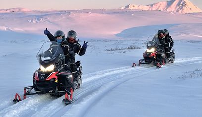 Lake Mývatn 1.Hour Snowmobile Safari