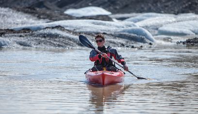 Kayaking by the Glacier