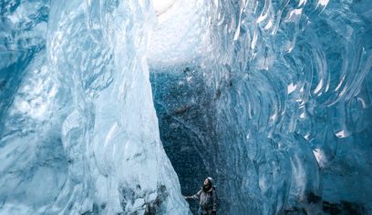 Private Glacier + Ice Cave Photoshoot Adventure
