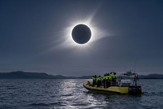 Solar Eclipse by RIB Speedboat from Reykjavík