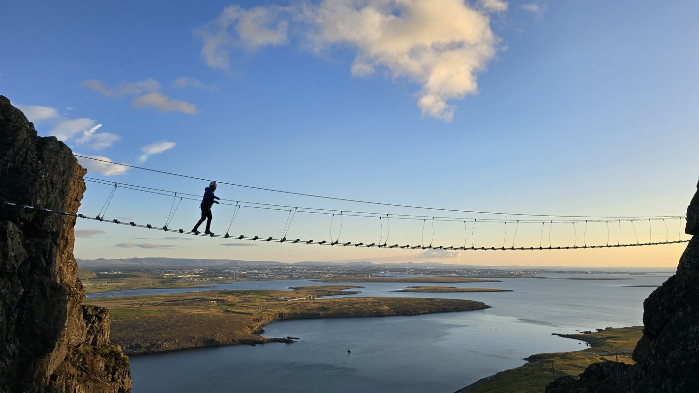 Fálkaklettur Via Ferrata close to Reykjavik, photo 15 of 17