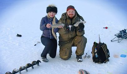 Ice fishing tour from Akureyri