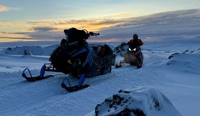 Private Eyjafjallajökull Glacier  Super Jeep Tour and snowmobile DAY TOUR