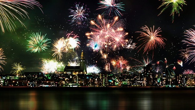 New Years Fireworks by Boat from Reykjavik