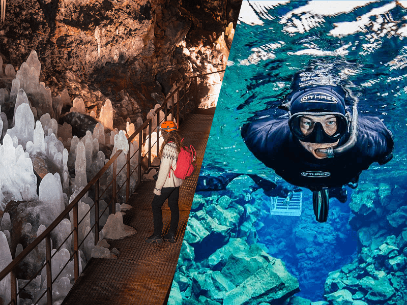 Black & Blue - Lava Tunnel + Silfra Snorkeling