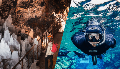 Black & Blue - Lava Tunnel + Silfra Snorkeling
