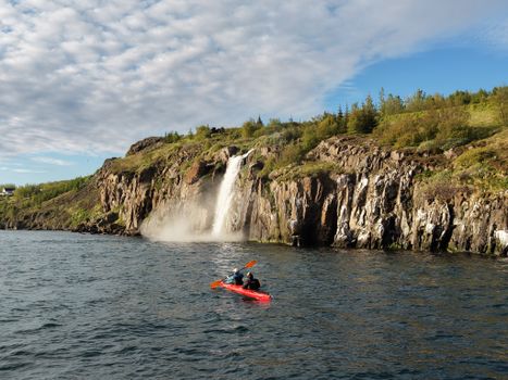 Akureyri Tandem Kayaking - Geothermal Waterfall & local coastline