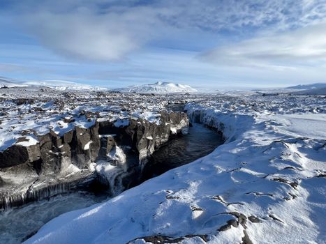 Iceland in a nutshell, Borgarfjordur, Husafell, Lava waterfall, glacier. — photo 13