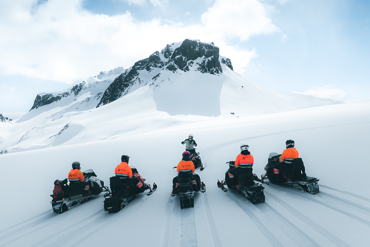 Glacier Snowmobiling from Reykjavík, with hotel pickup