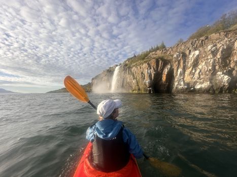 Akureyri Tandem Kayaking - Geothermal Waterfall & local coastline — photo 14