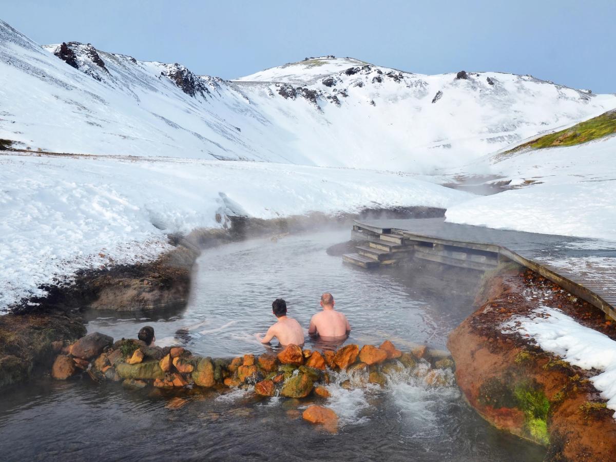 Northern Lights Hike to Reykjadalur Hot River, photo 2 of 8