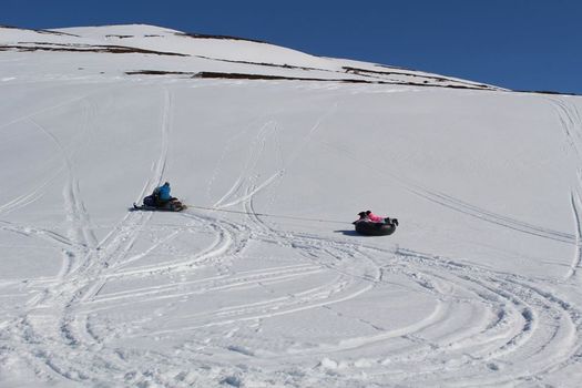 Snowmobile and slide Family tour — photo 2