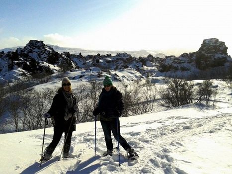 Snowshoeing in Krafla volcanic area — photo 3