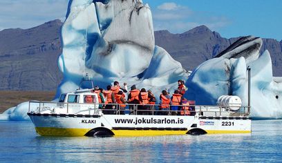Glacier Lagoon (Jökulsárlón) & South Coast Tour with boat ride
