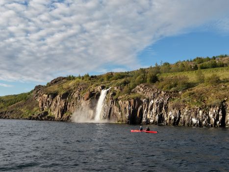 Akureyri Tandem Kayaking - Geothermal Waterfall & local coastline — photo 13