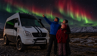 Northern Lights Hunt: Go Further by 4x4 Sprinter