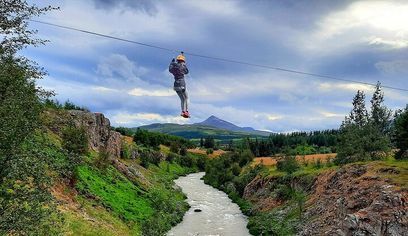 Zipline Adventure Through Glerárgil River Canyon in Akureyri Town