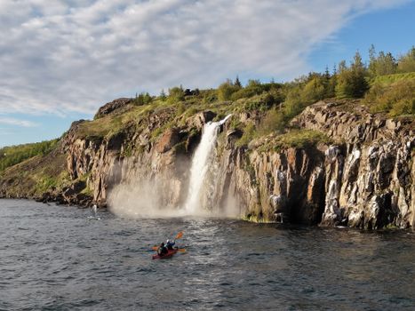 Akureyri Tandem Kayaking - Geothermal Waterfall & local coastline — photo 10
