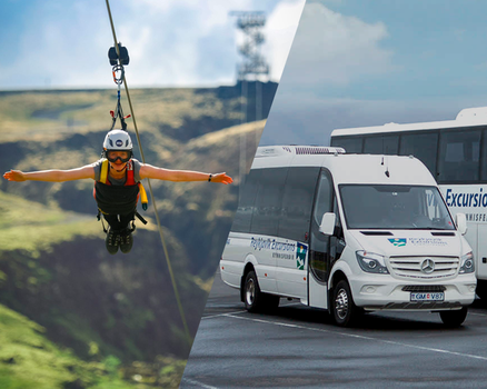 Mega Zipline -  Superman Ride with transfer from Reykjavik